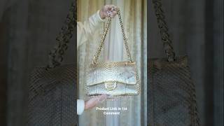 Gold Python Jumbo Flap 🐍 So Elegant! #Redeluxe #LuxuryBags #PythonBag