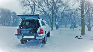 The Biggest Snow Storm of the Year (Winter Truck Camping)