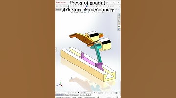 Slider Crank Mechanism with Elbow Lever - Mechanical Animation #mechanics #animation