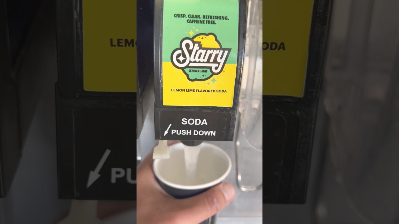 Getting Starry Lemon Lime Soda Pop at Drink Refill Machine | Costco, Alhambra, California, USA