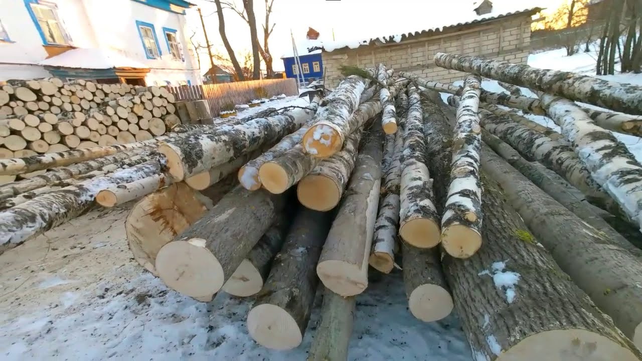 Жизнь в деревне.Распилка дров часть2. - YouTube