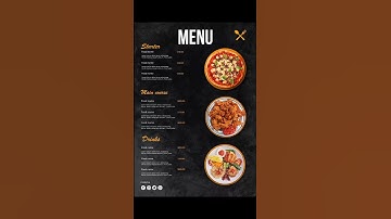 Food menu design in Adobe Photoshop