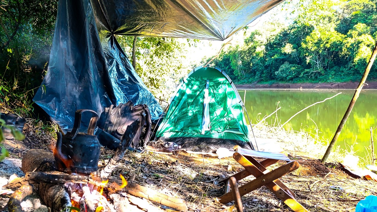TARARIRA GIGANTE, CAMPAMENTO, COCINA Y PELIGROS DE LA PESCA!! AL LADO DEL PARQUE PROVINCIAL URUGUA-Í