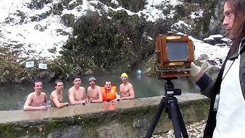 Wet wetplate photographer at B-day party