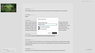 Exporting Transcripts Net Worth