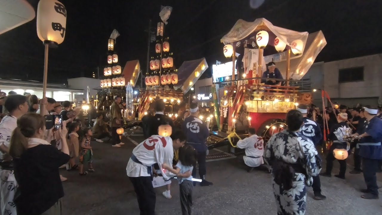 令和 6年 8月15日 富田の石取祭 東海道、近鉄富田駅前にて