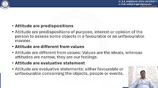Organisational Behaviour  unit 6 Attitude
