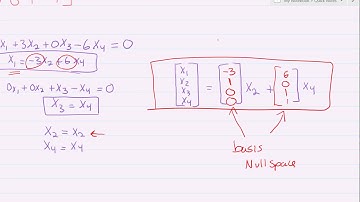 Linear Algebra - How to Write Parametric Vector Form of a Homogeneous System of Equations, Ax = 0