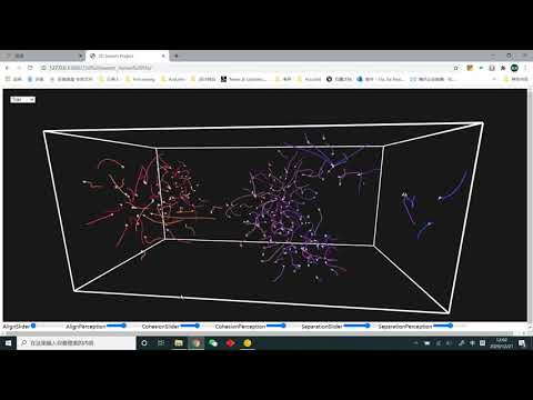 p5.js work || 3D Swarm