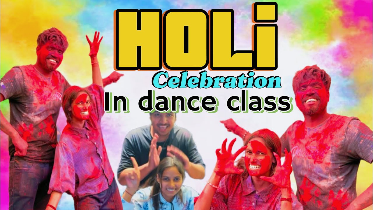 Holi celebration in dance class #vlog #vlogger #holi #holispecial #festival #viral
