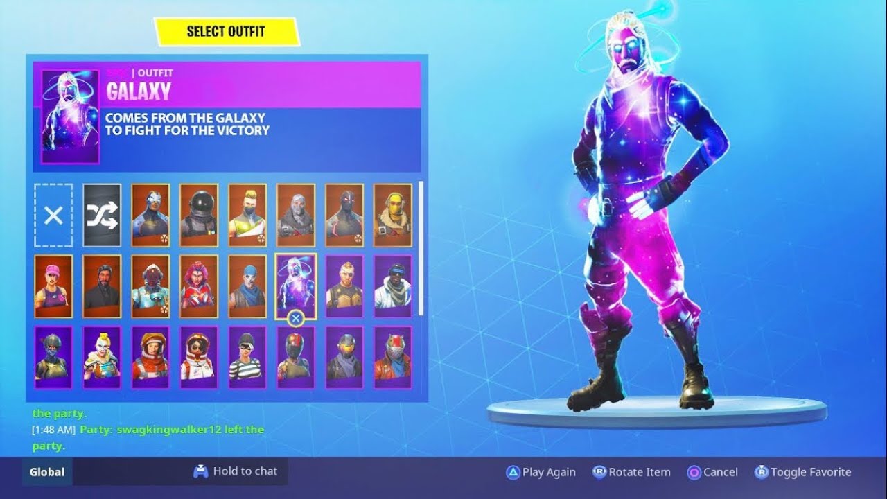 NINJA SHOWS HIS GALAXY  SKIN!