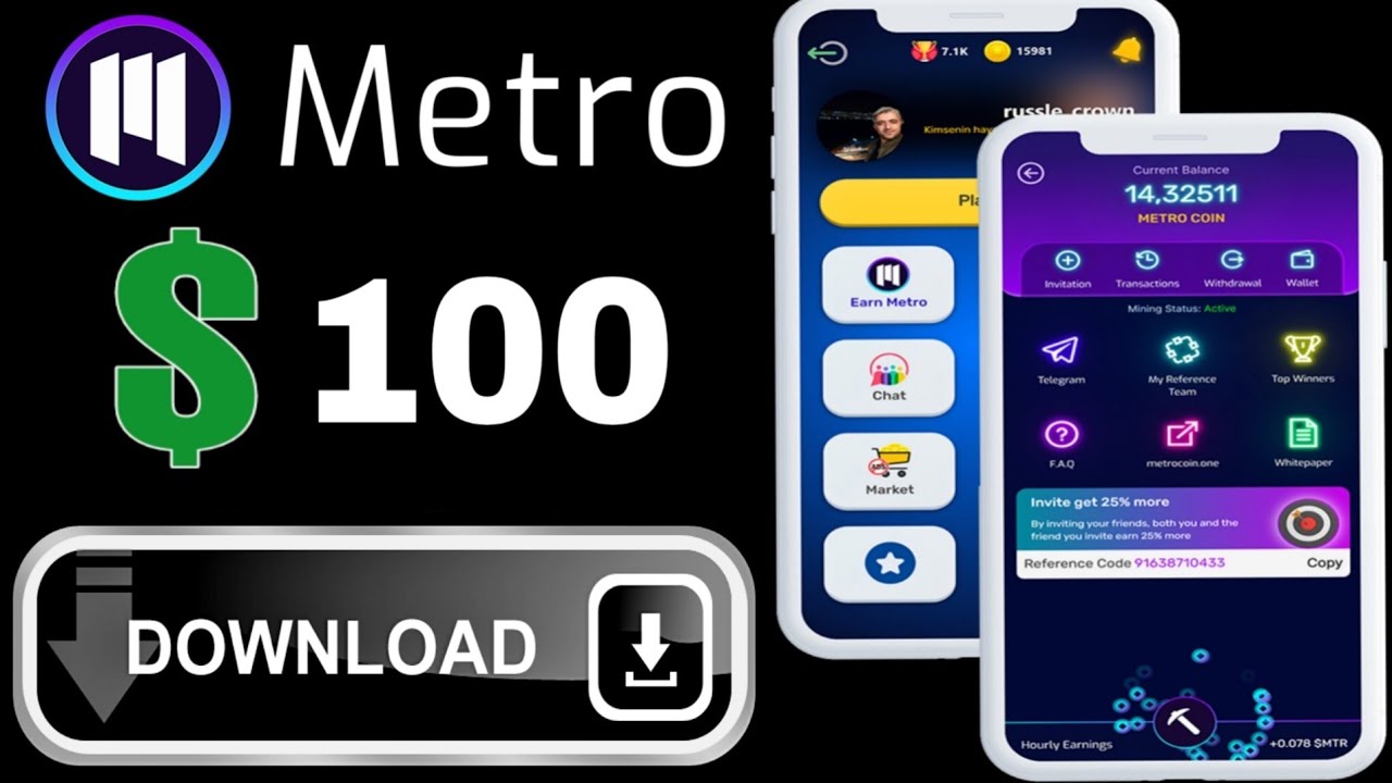 metro mining app | metro network withdraw | metro network | new mining app | metro token mining