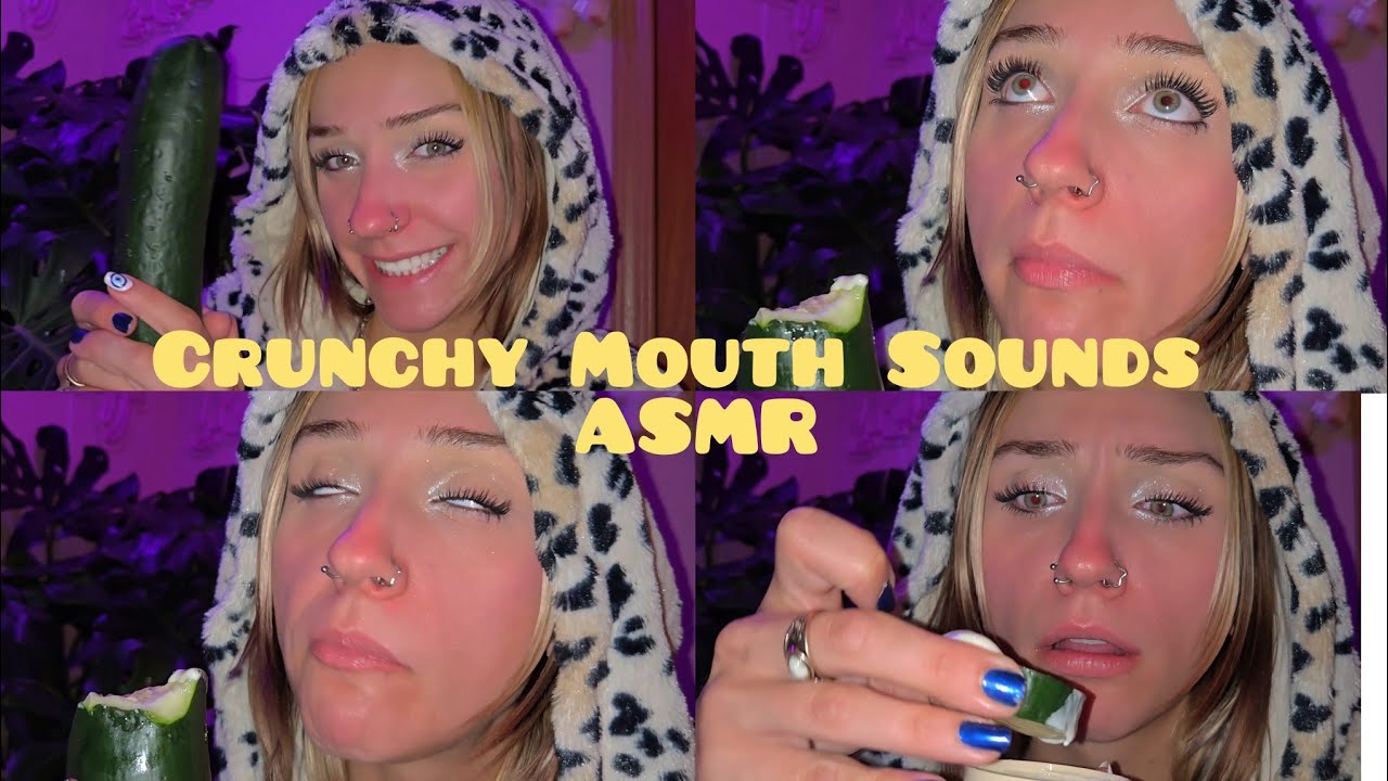 Eating a whole cucumber ASMR