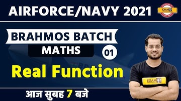 Air Force/Navy 2021 || Brahmos Batch || Maths || By Vivek Rai Sir || Class 01 || Real Function