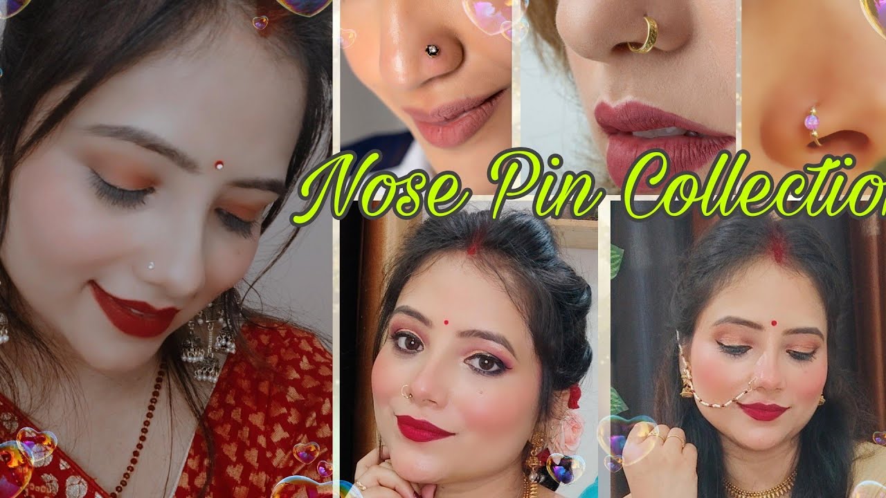 My Nose Pin Collection | Gold Nose pin & Nose ring designes |Trendy Nose Pin | by Pretty & Pink