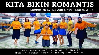 Kita Bikin Romantis Line Dance | Easy Intermediate | @henyriawati5302 -  Heny Riawati (INA)