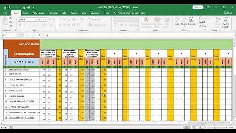 Tutorial aplikasi raport k13 excel