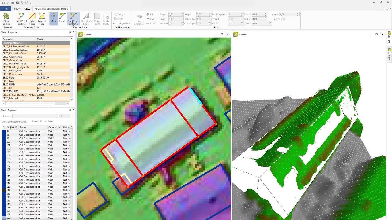 CityGML modeling create Dormers with the advanced cell editor - BuildingReconstruction 2015