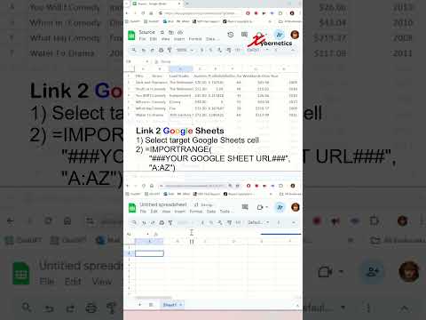 Connect 2 Different Google Sheets - Excel Tips and Tricks