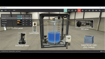 02 Tank Level Proportional Control Factory IO & PLC S7 1200 in TIA