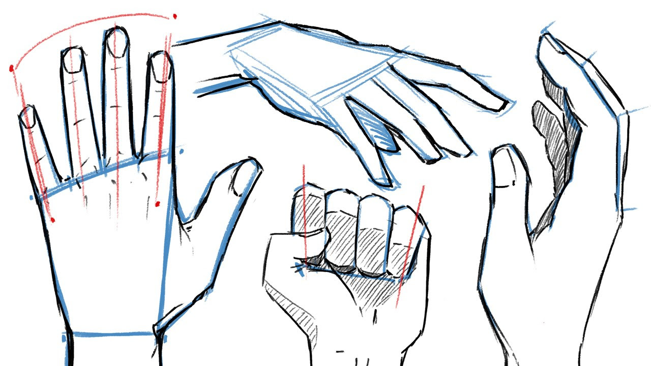 Step 3 - Drawing hands in sign language poses - ms. a's art classes