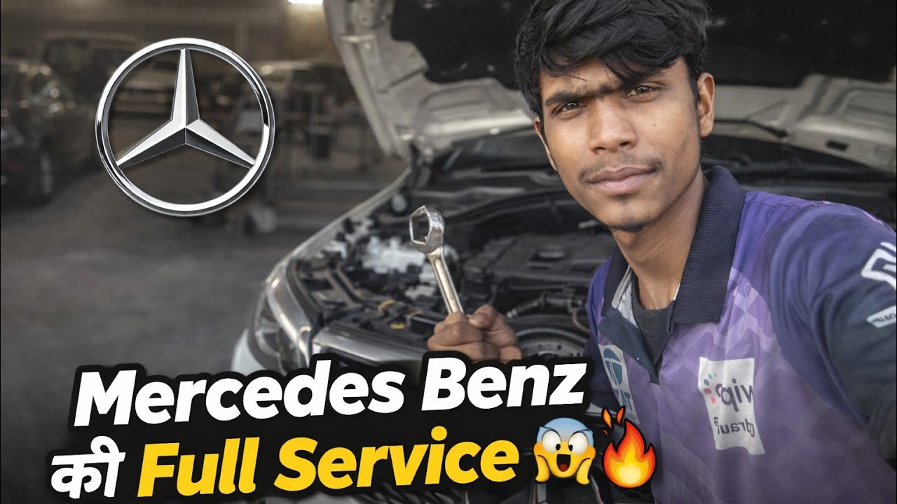 Mercedes Benz Full Service | Luxury Car Service Full Process in Hindi | Workshop Vlog