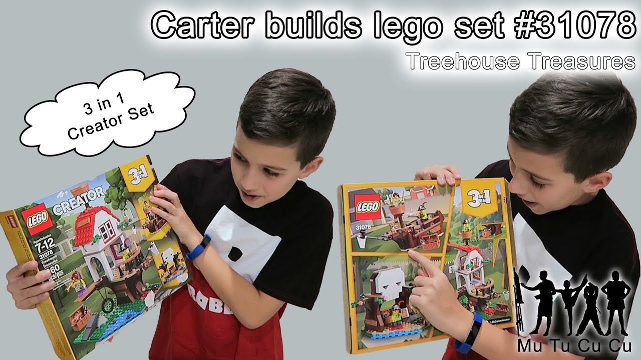 mutucucu Carter builds Lego creator 31078 Tree House Treasures
