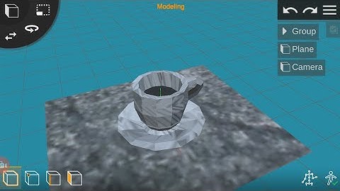 Prisma 3D : Modelling a low poly tea cup