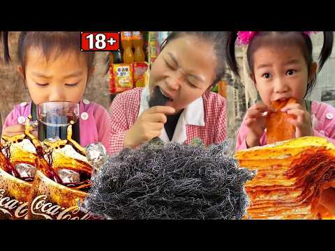 A collection of classic Chinese snacks from TikTok, evoking childhood memories.