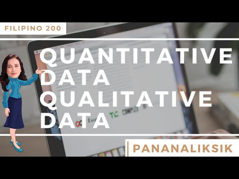 INTRO SA PANANALIKSIK Qualitative & Quantitative Data | Uri ng Datos at halimbawa | Konseptong Papel