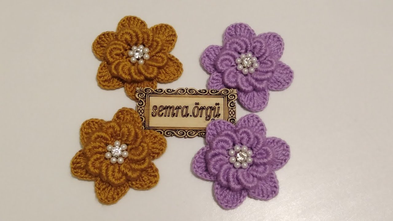 Patik süsü örgü çiçek @Semraorgu #tunusiancrochet #crochet #örgü #patikyapılışı #örgüçiçek #etsy