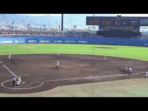 山本雅也（広陵）vs 山本ダンテ武蔵（大阪桐蔭・4番）えひめ国体・高校野球決勝1回裏