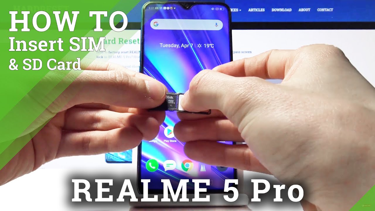 How to Insert SIM Card to REALME 5 Pro Input SD Card YouTube