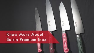 Suisin Premium Inox Forest Green Handle Gyuto 8.2