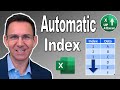 Excel Hacks: Streamline Your Workflow with Automatic Index Columns