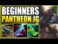How to play pantheon jungle  carry solo q games for beginners  gameplay guide league of legends