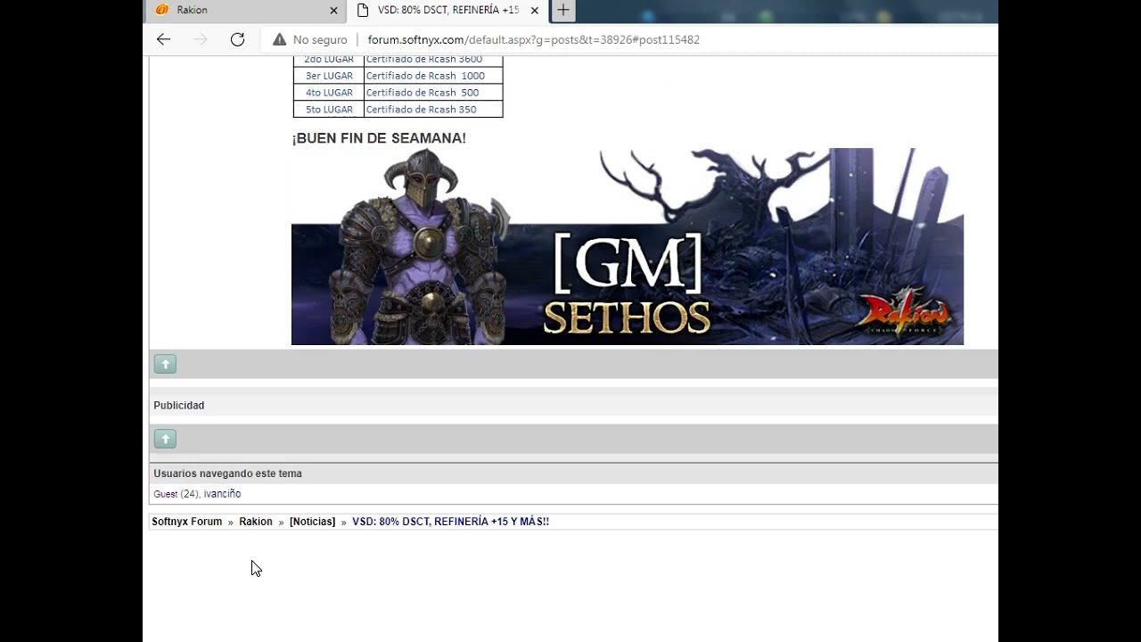 Rakion Latino: Eventos de fin de semana + Info de el megaphone KK