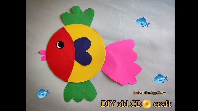 How to make CD fish craft, Easy fish craft