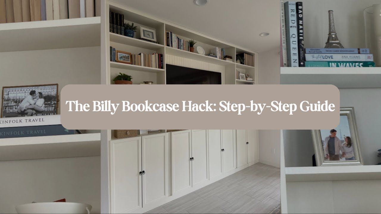 how-to-billy-bookcase-built-in-hack-youtube