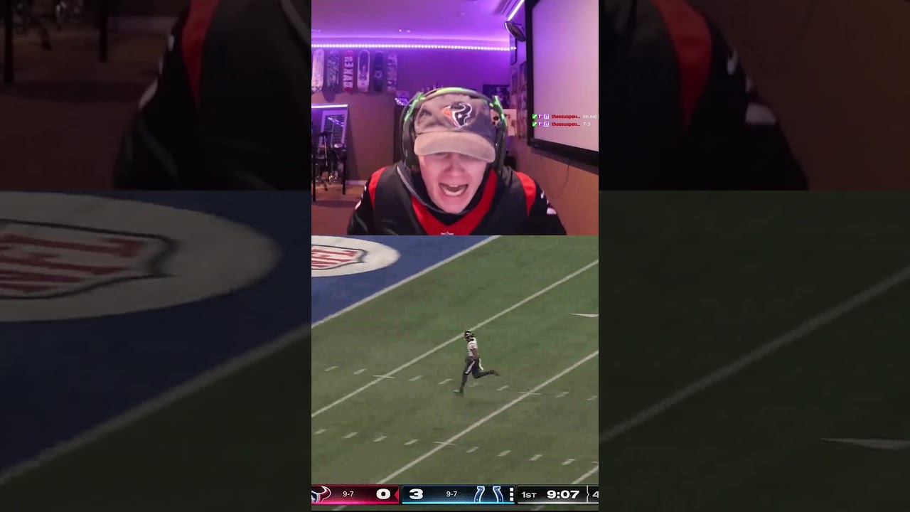 reacting live to CJ's first touchdown against the colts  #clip #gaming #football #texans #cjstroud