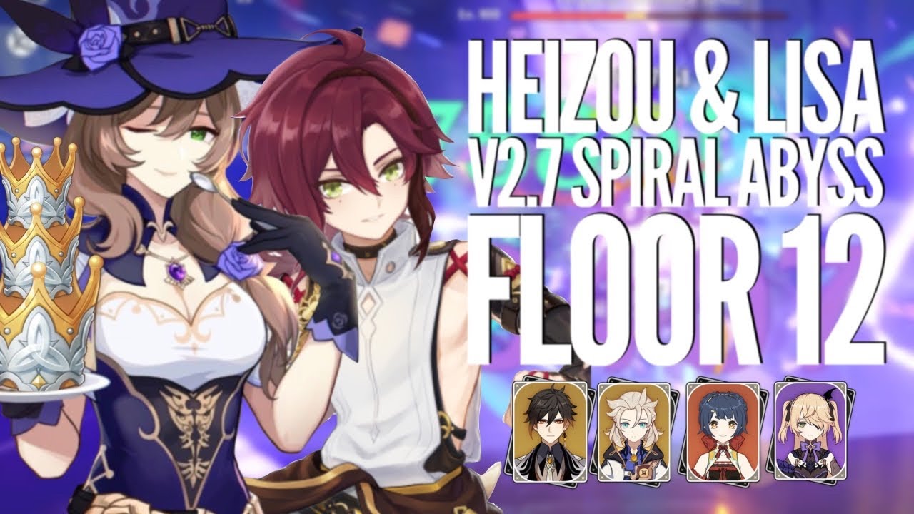 Heizou Lisa Hyper Carry Duo in Wallnut & Overload comp - V2.7 Spiral Abyss Floor 12 Genshin Impact