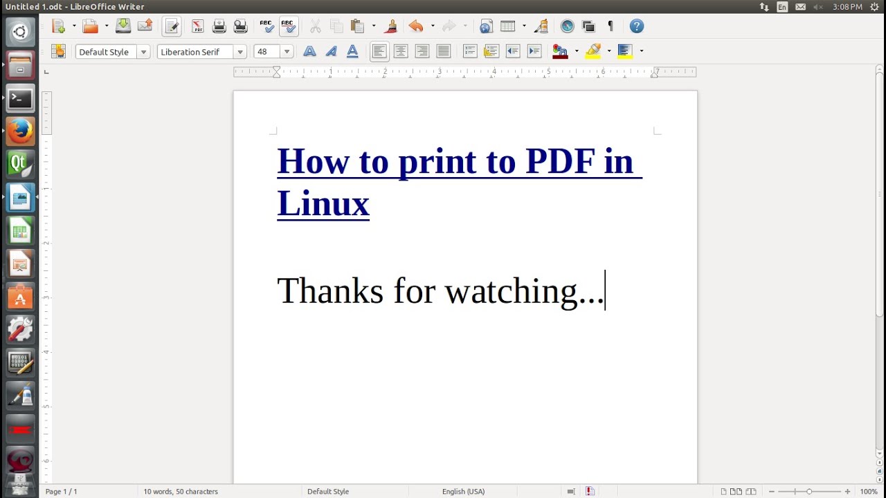 How to print to PDF in Linux - YouTube