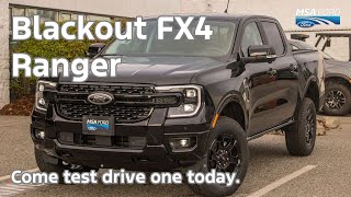 2025 Ford Ranger Lariat FX4: Black Pkg & 2.7L EcoBoost | MSA Ford, Abbotsford