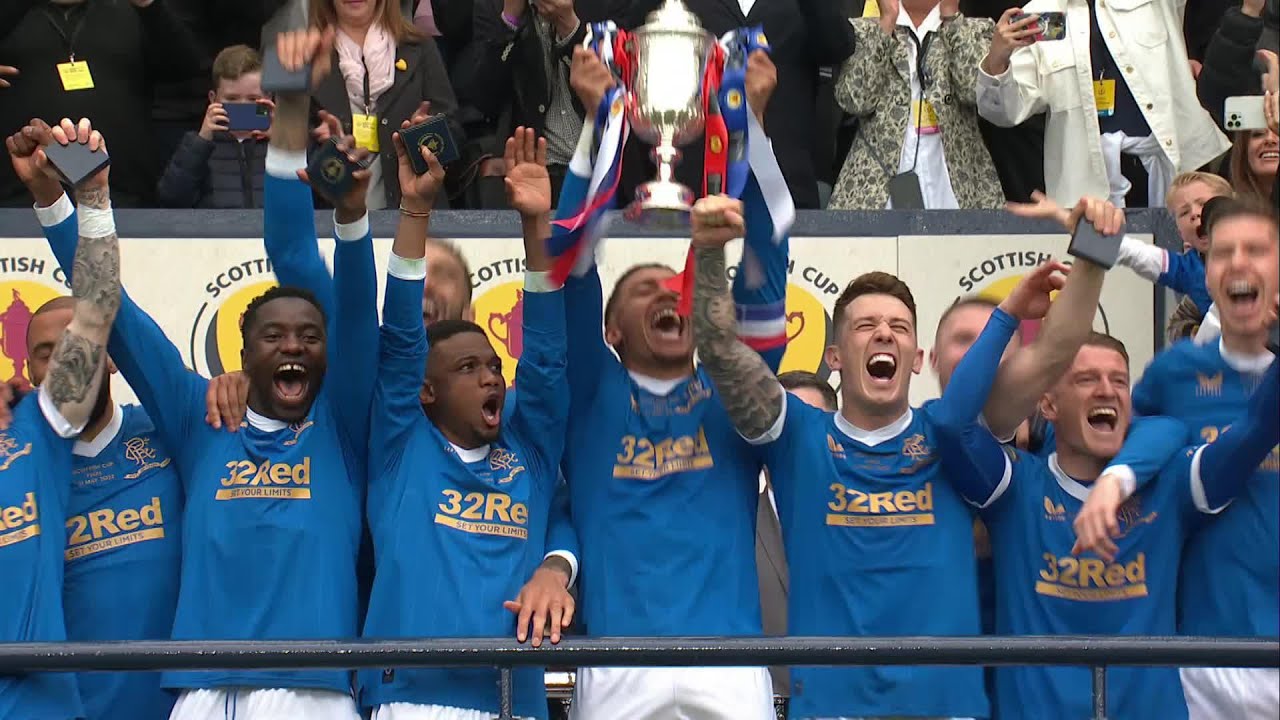 Rangers lift the Scottish Cup after extra time win over Hearts YouTube