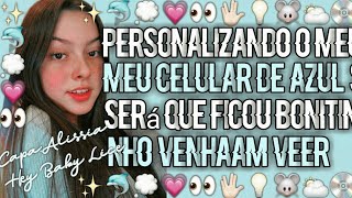 ✎ᝰ . .♡🐬Personalizando o meu celular de azul! screenshot 3