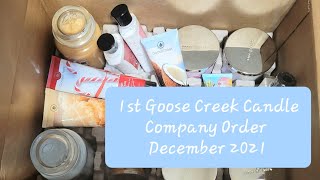 NTM Vendor 1st Order from Goose Creek Candle Company December 2021