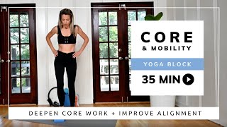 35-Min Pilates with Yoga Block | Full Body Strength, Core & Mobility with Amy Jordan