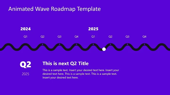 Animated Wave Roadmap Template for PowerPoint