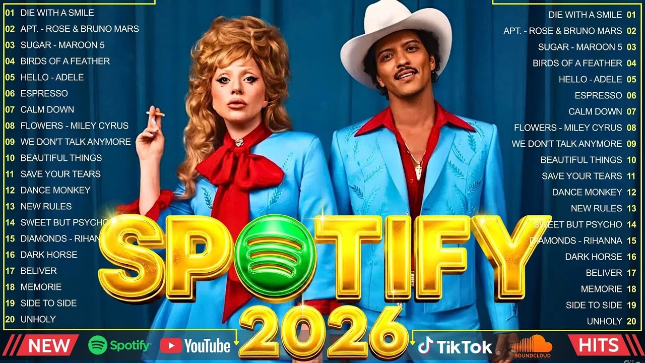 Pop Music 2025 💥 Top 50 Billboard –Bruno Mars, Lady Gaga, The Weeknd, Zayn, Selena Gomez, Adele