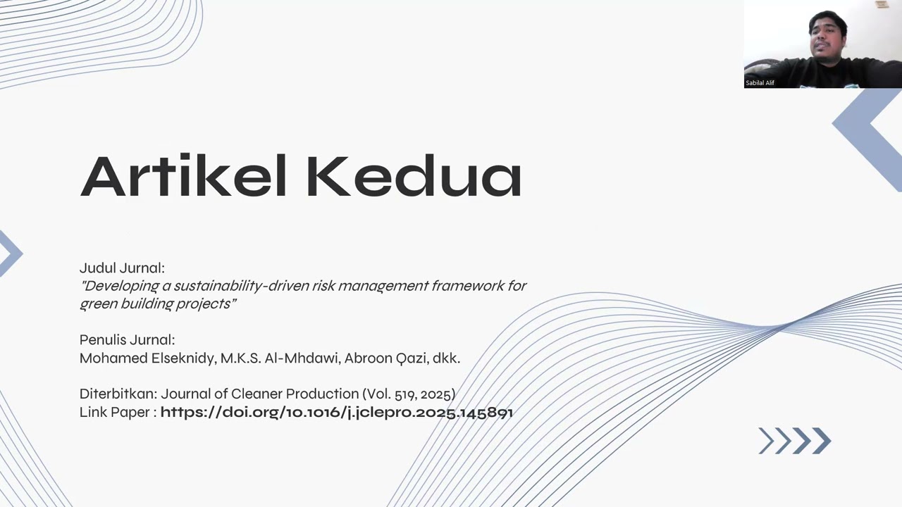 Presentasi Ujian Akhir Semester Sabilal Alif NIM 250201020072 MJ507 Manajemen Risiko